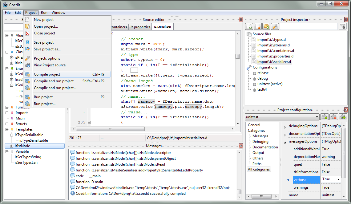 Coedit GUI preview Win screen-cap
